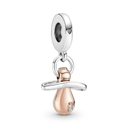 PANDORA Charm 'Schnuller Kind' Silber rosévergoldet 781490C01
